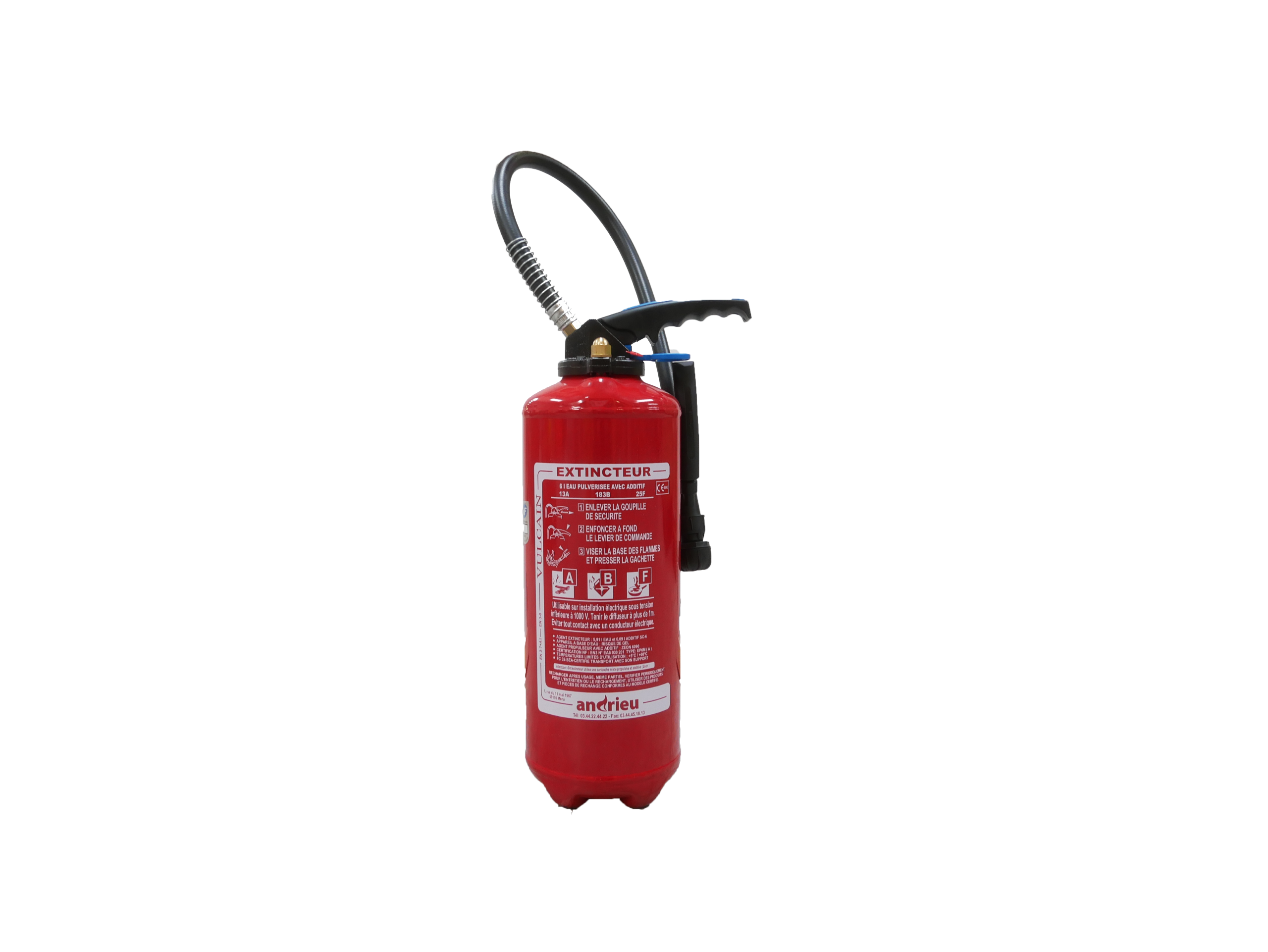 Extincteur 6L eau + additif ABF - ANDRIEU