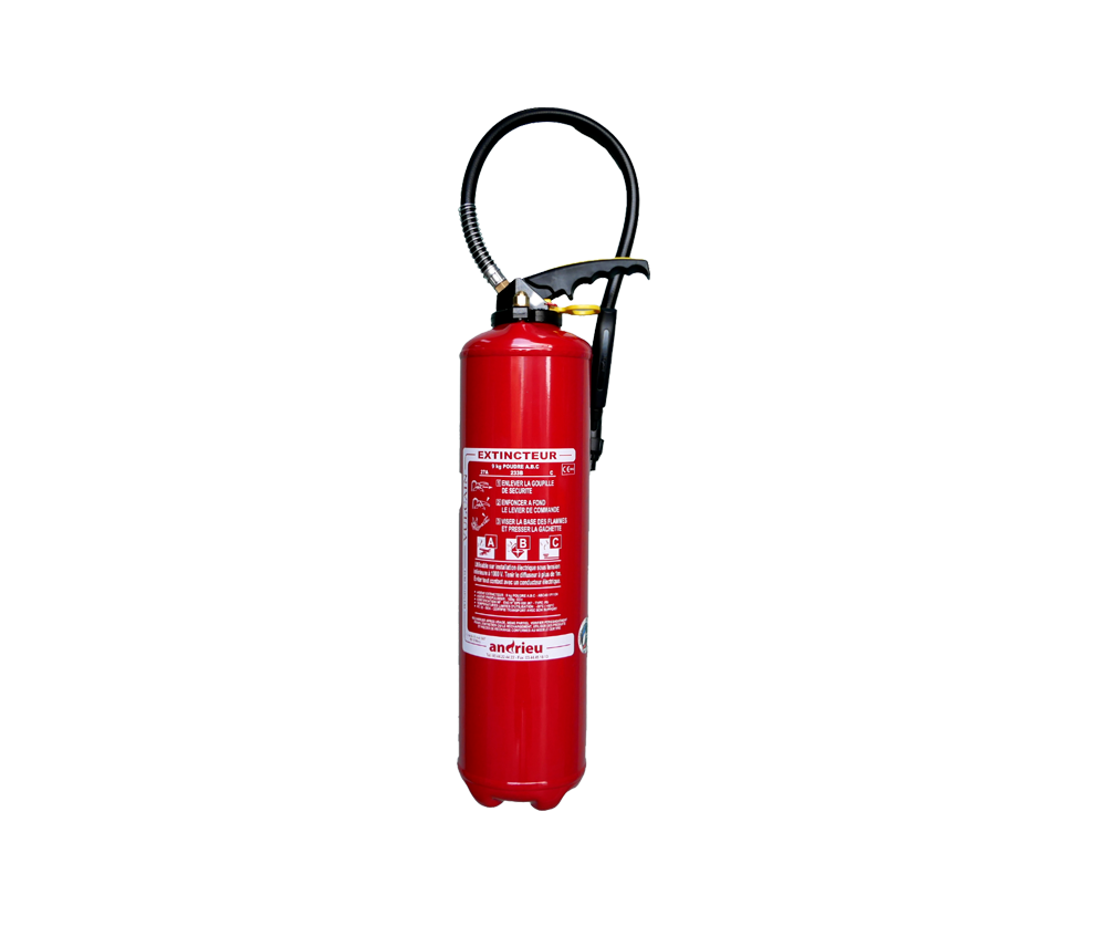 Extincteur 9kg poudre ABC en pression auxiliaire - ANDRIEU