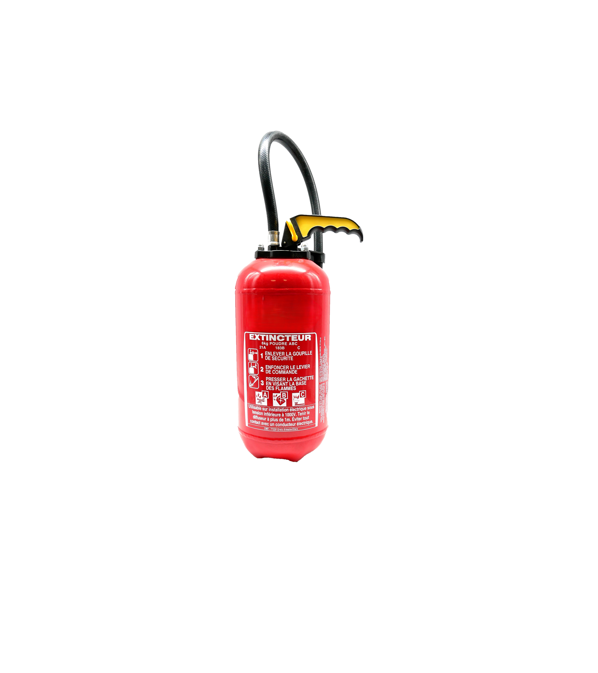 Extincteur 6kg poudre ABC en pression permanente ROT