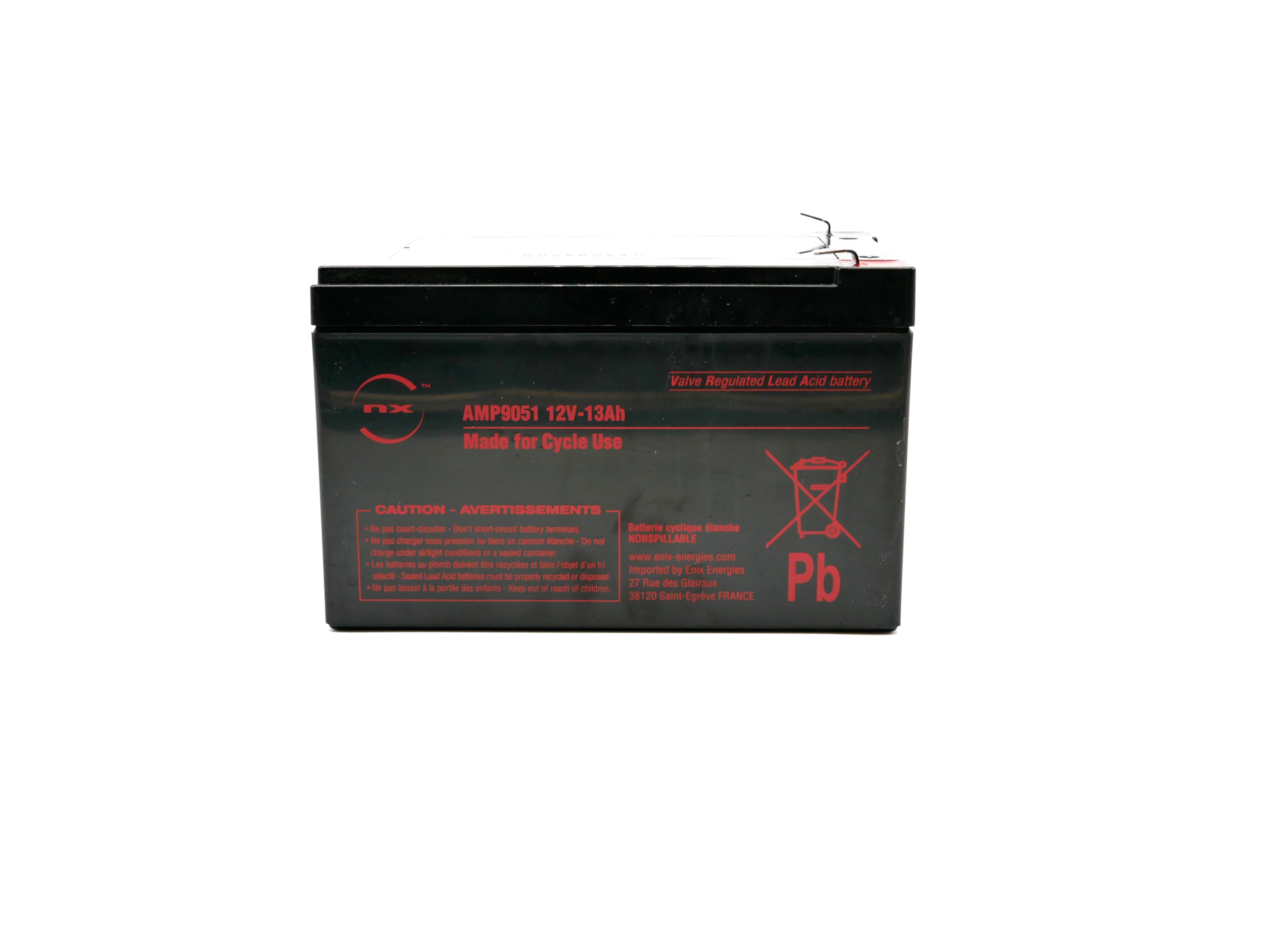 Batterie plomb AGM NX 13-12 CYCLIC 12V 13Ah F6.35