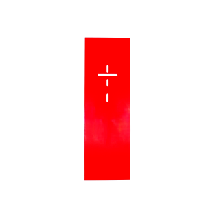 Support magnétique universel d'extincteurs, dimension 160 x 500mm