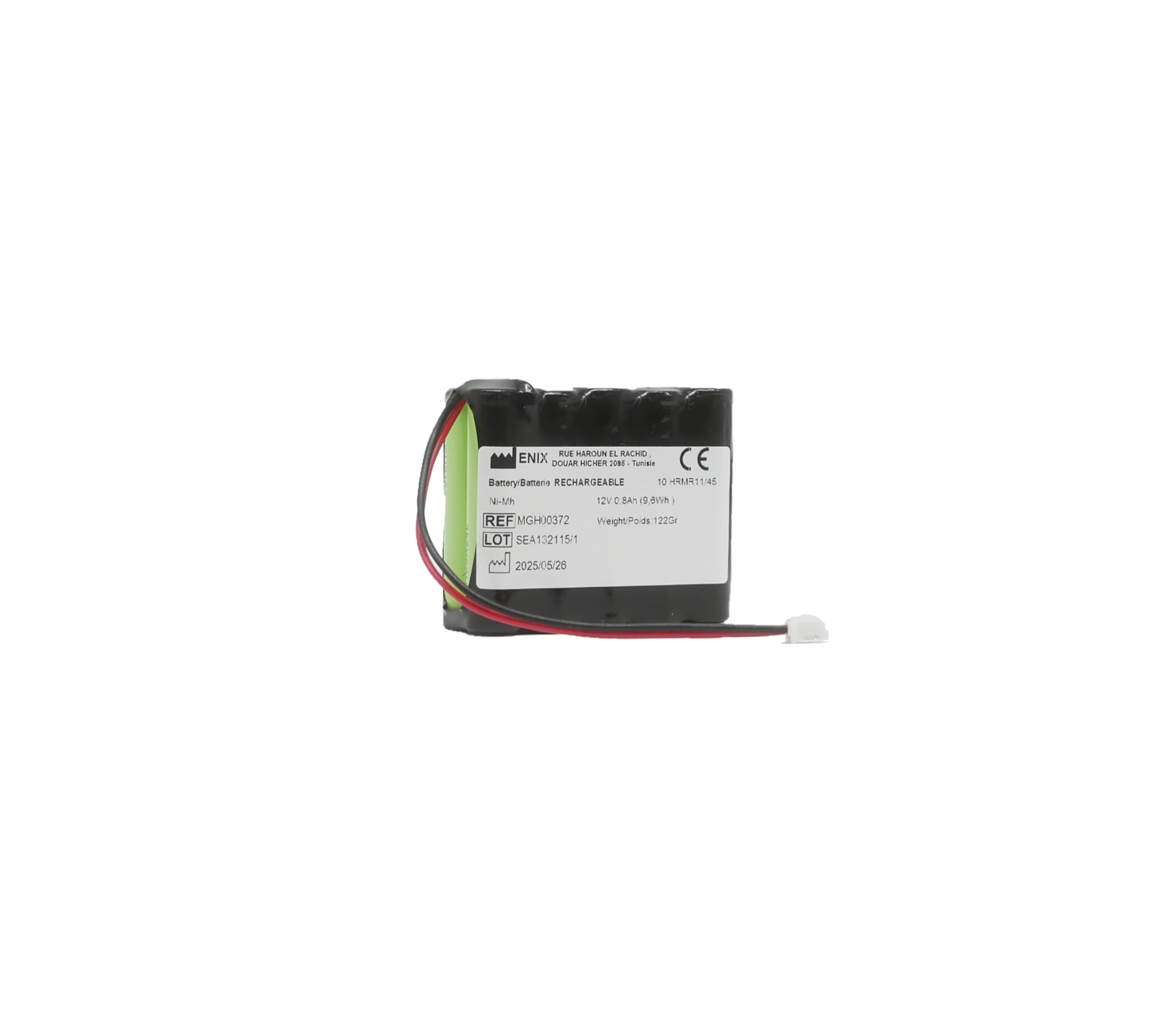 Batterie Ni-Mh 10x AAA NX 10S1P ST2 12V 8Ah JST