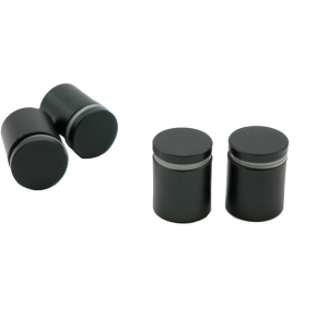 Kit de 4 entretoises démontable alu noir Ø13x15mm filetage à gauche