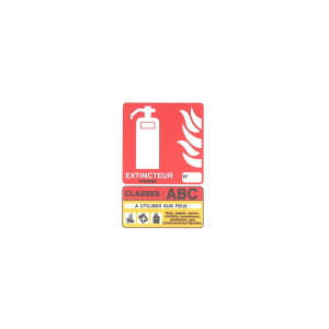 Classe de feu ABC - Dimensions 100x150mm