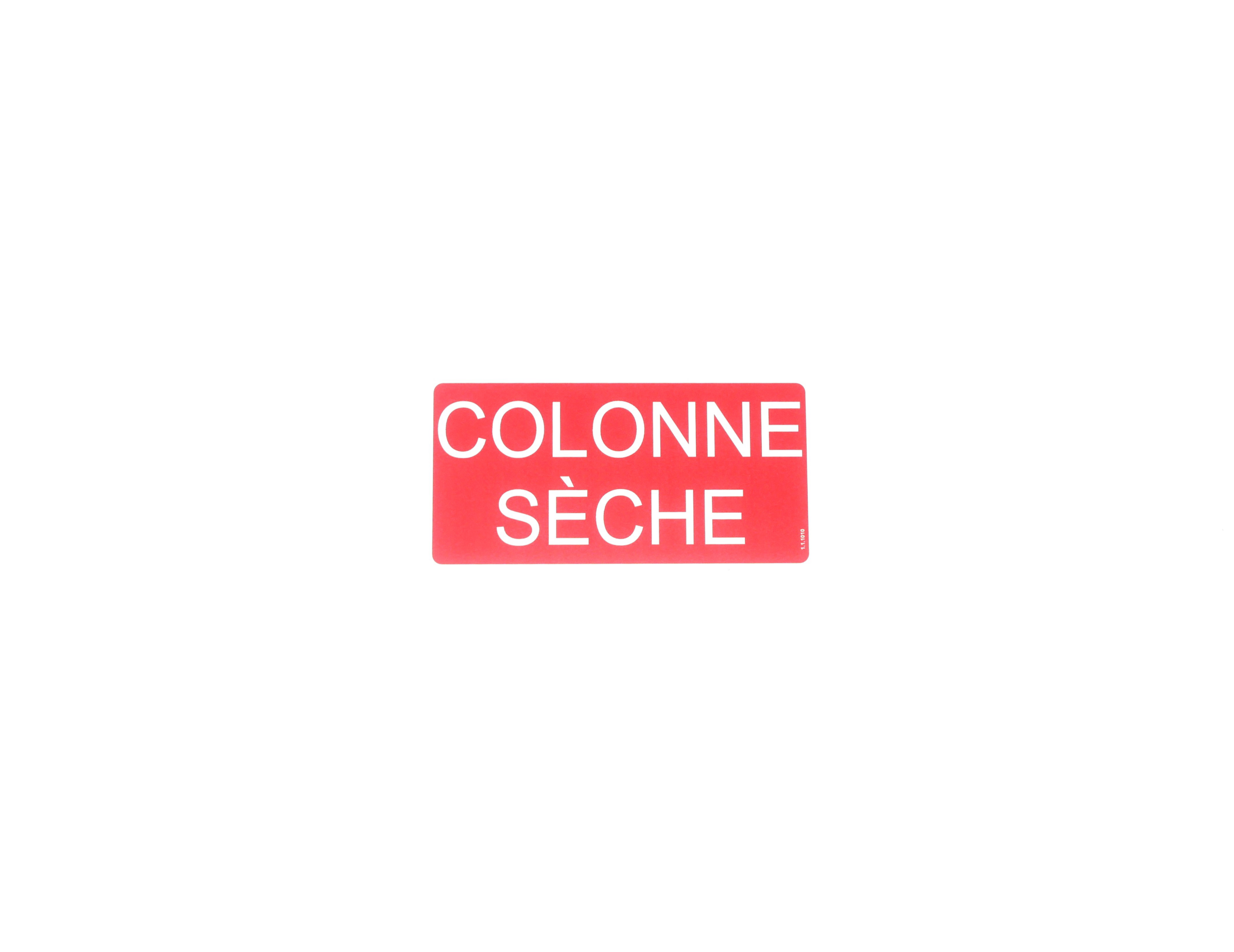 Panneau Colonne Sèche - PVC 1mm - 200x100mm