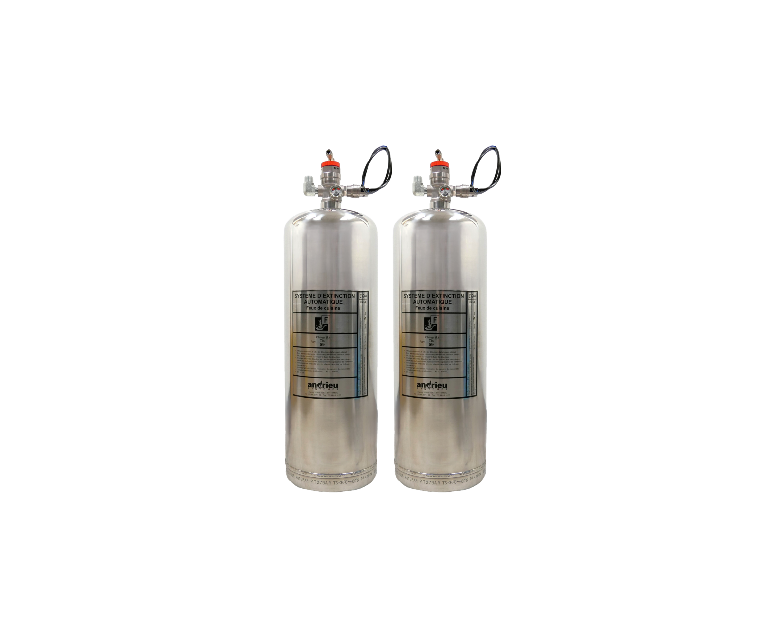 Kit extincteurs 2x9L Classe F - ANDRIEU